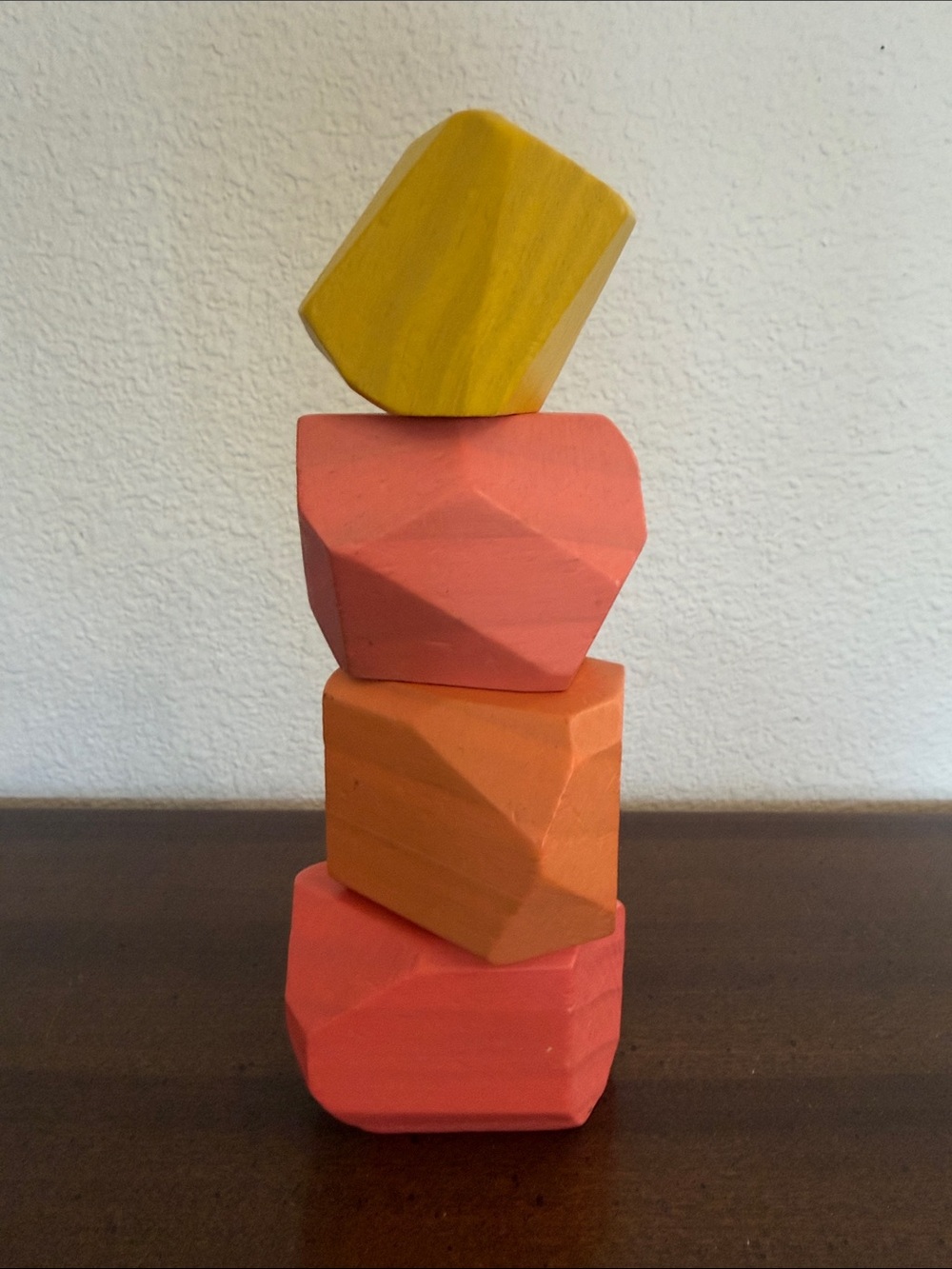 Lovevery Colorful Wooden Stacking Stones Blocks set of 4